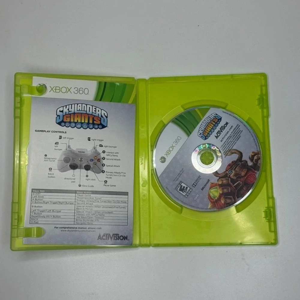 Activision Skylanders Giants Xbox 360 Video Game Retro Gaming Disc Case Manual